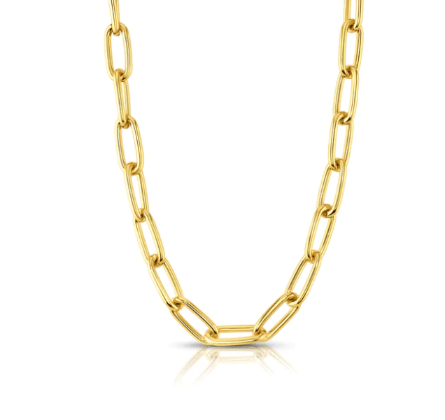 Jen Hansen Chunky Paperclip Necklace in Gold - Estilo Boutique
