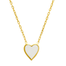 Jen Hansen Heart Enamel Necklace in Gold - Estilo Boutique