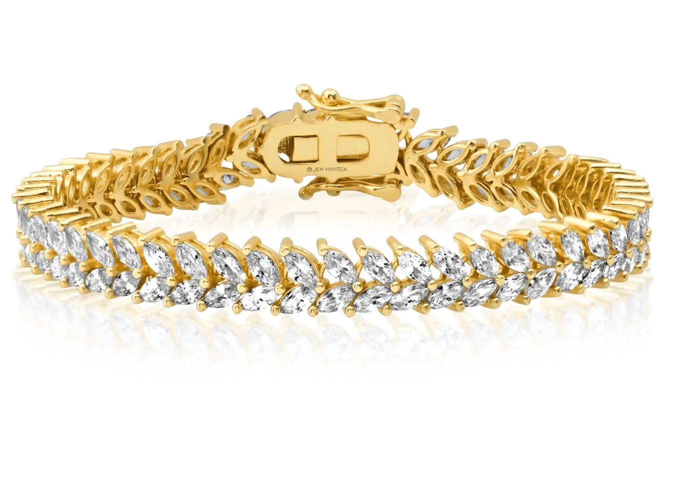 Jen Hansen Marquise CZ Tennis Bracelet in Gold - Estilo Boutique