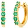 Jen Hansen Precious Emerald Huggies 14k Gold - Estilo Boutique
