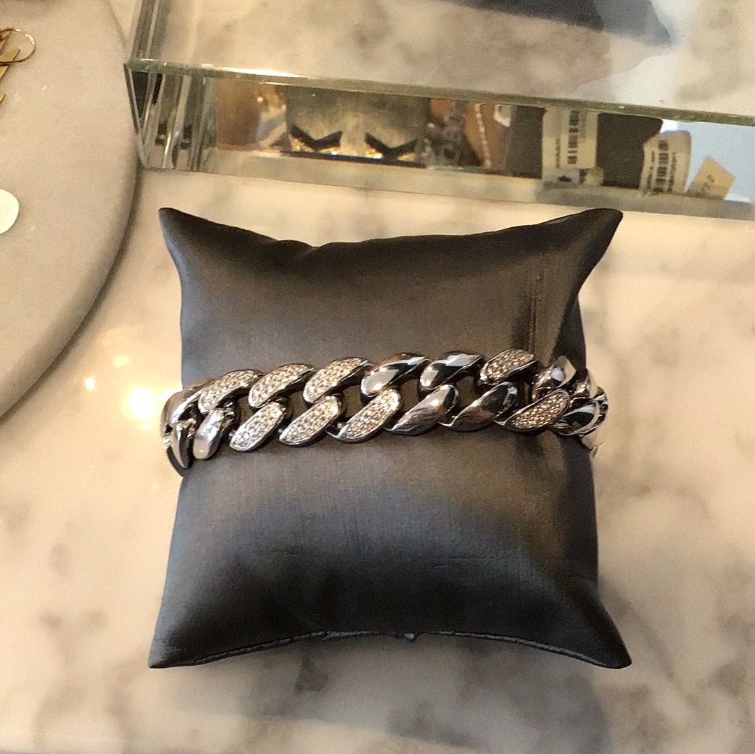 Jen Hansen sparkle Cuban link bracelet - Estilo Boutique
