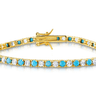 Jen Hansen Tennis Bracelet in Turquoise and Clear - Estilo Boutique