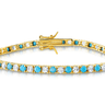 Jen Hansen Tennis Bracelet in Turquoise and Clear - Estilo Boutique