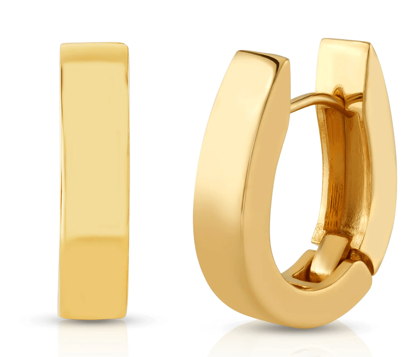 Jen Hansen Thick Gold Hoops - Estilo Boutique