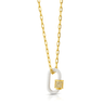 Jen Hansen White Enamel Carabiner Chain in Gold - Estilo Boutique