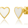 Jen Hansen White Enamel Studs - Estilo Boutique