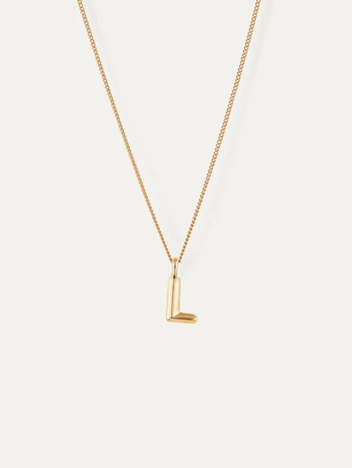 Jenny Bird L Monogram Necklace in Gold - Estilo Boutique