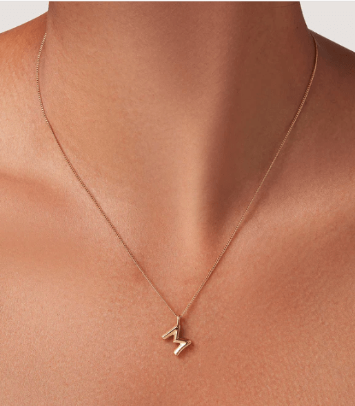 Jenny Bird M Monogram Necklace in Gold - Estilo Boutique