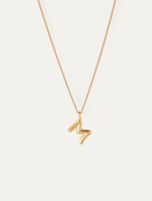 Jenny Bird M Monogram Necklace in Gold - Estilo Boutique