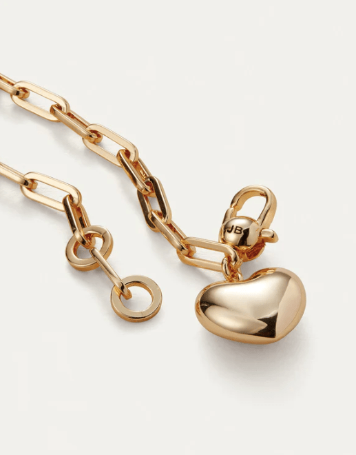 Jenny BIrd Puffy Heart Bracelet in Gold - Estilo Boutique