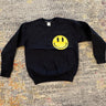 JET Happy Face Crewneck in Black - Estilo Boutique