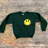 JET Happy Face Crewneck in Green - Estilo Boutique