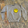 JET Happy Face Crewneck in Grey - Estilo Boutique