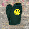 JET Happy Face Sweatpants in Green - Estilo Boutique