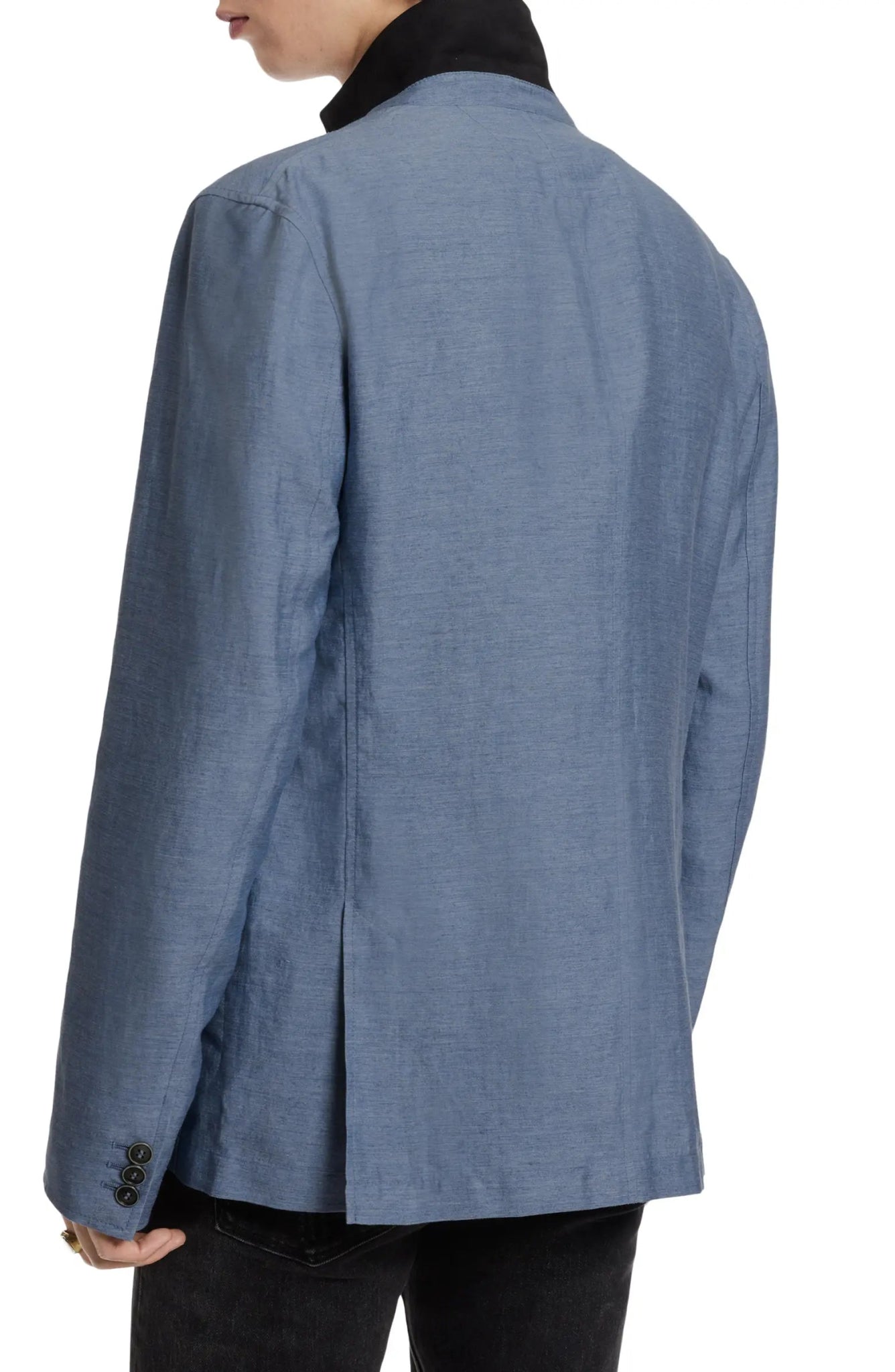 John Varvatos Notch Lapel Jacket in Dutch Blue - Estilo Boutique