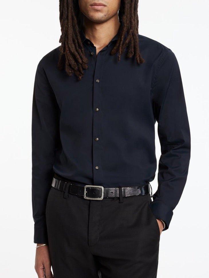 John Varvatos Thompson Shirt in Navy - Estilo Boutique