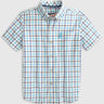 Johnnie-O Mardy Short Sleeve Button Up Shirt in Bondi Blue - Estilo Boutique