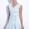 Karina Grimaldi Claudine Embroidered Mini Dress in Sky - Estilo Boutique