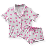 KatieJ Junior Lynn Shorts Lounge Set in Neon Pink Smiley - Estilo Boutique