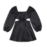 KatieJ Tween Ari Dress in Black Satin - Estilo Boutique