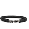 Kenton Michael Braided Nylon Sterling Lobster Clasp in Black - Estilo Boutique