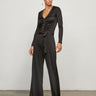 Krisa Paperbag Wide Leg Pants in Black - Estilo Boutique