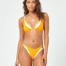 L Space Billie Bottom in Mango/Cream - Estilo Boutique