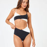 L Space High Tide Bikini Bottom in Black/Cream - Estilo Boutique
