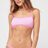 L Space Pamela Bikini Top in Electric Pique Stripe - Estilo Boutique