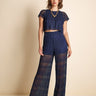 Lace Pants in Navy Blue - Estilo Boutique