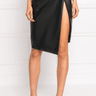 Lamarque Nubia Leather Sarong Skirt in Black - Estilo Boutique