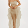 Lamarque Pixie Tulle Dress in Light Beige - Estilo Boutique