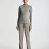 Lanston Ribbed Mock Neck Top in Haze - Estilo Boutique