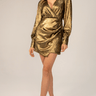 Lavender Brown Beatrice Dress in Gold - Estilo Boutique