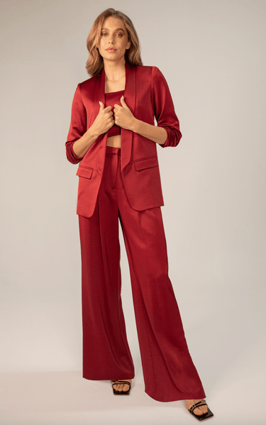 Lavender Brown Nora Jacket in Burgundy - Estilo Boutique
