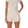 LBLC The Label Tanya Faux Leather Short in Ivory - Estilo Boutique
