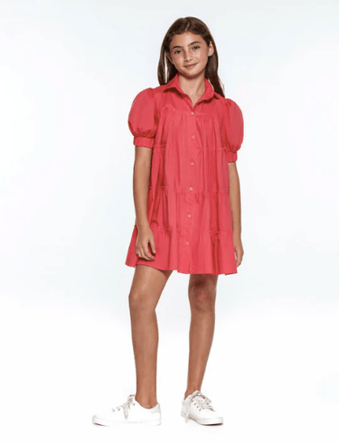 Little Peixoto Lola Mini Dress in Coral - Estilo Boutique