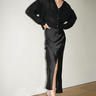 LNA Bevan Silky Skirt in Black - Estilo Boutique