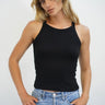 LNA Ribbed Dyland Tank in Black - Estilo Boutique