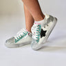 Lola and the Boys Star Girl Glitter Sneakers in White - Estilo Boutique