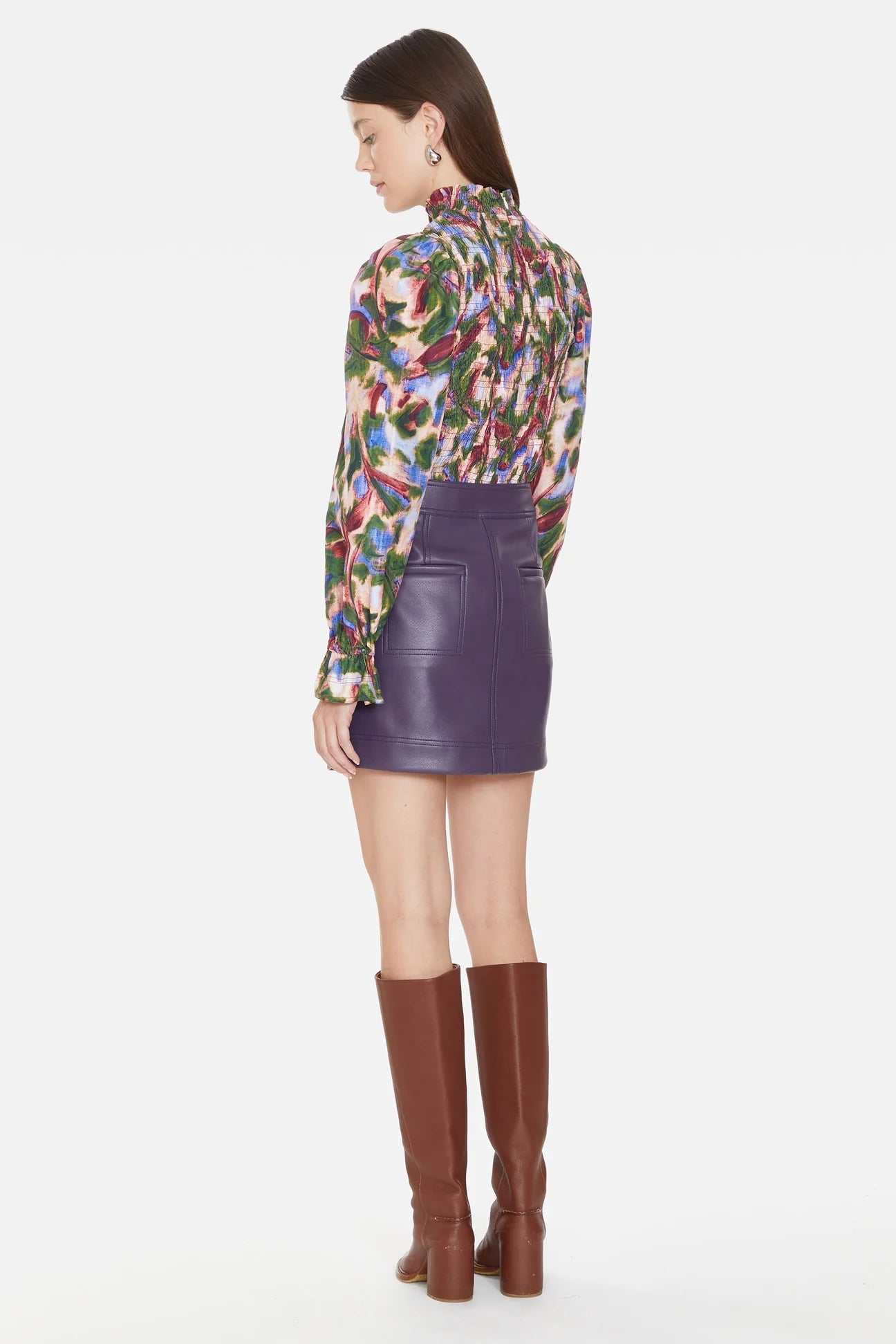 Marie Oliver Braden Skirt in Plum - Estilo Boutique