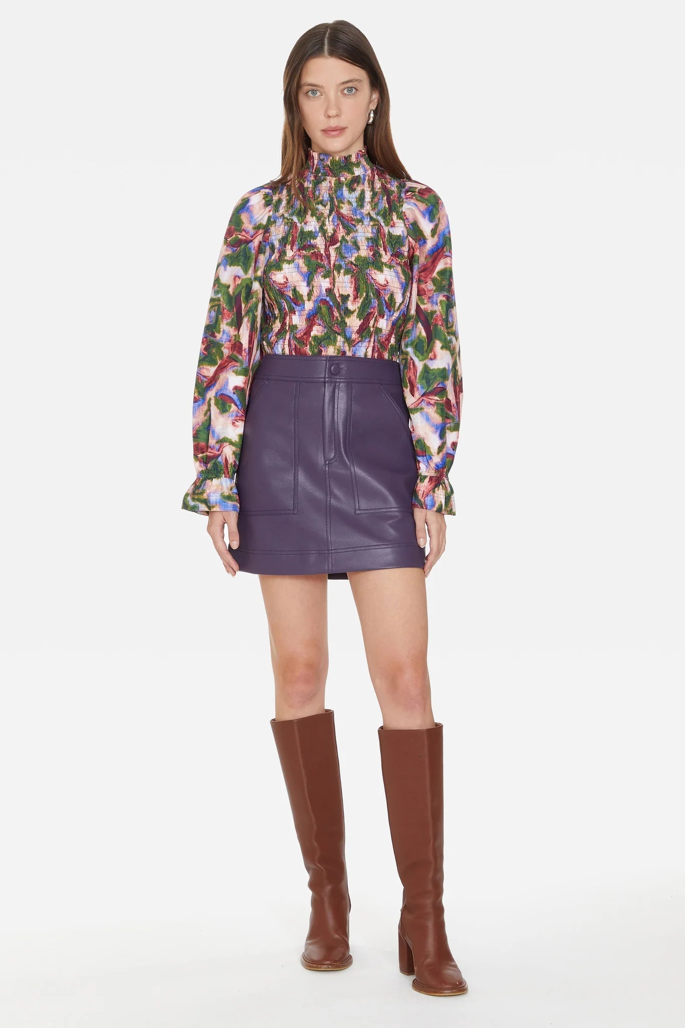 Marie Oliver Braden Skirt in Plum - Estilo Boutique