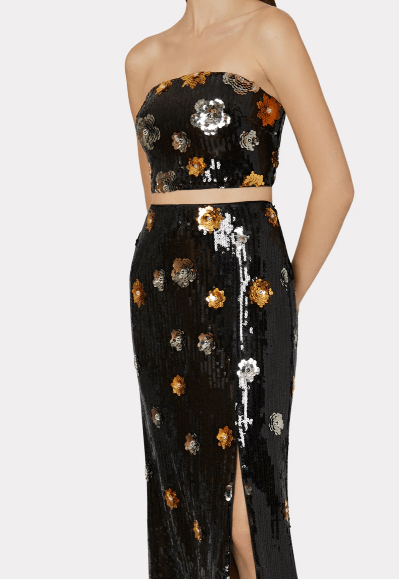 Milly 3D Floral Sequins Skirt - Estilo Boutique