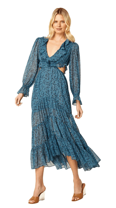Misa Amelia Dress in Cerulean Ditzy - Estilo Boutique