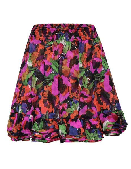 Misa Miranda Skirt in Jeweltone Flora - Estilo Boutique