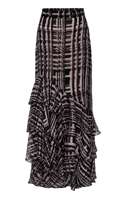 Misa Veronique Skirt in Holiday Abstraction - Estilo Boutique