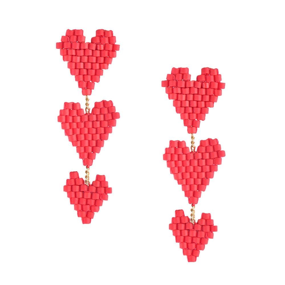 Mishky Love Drop Earrings - Red - Estilo Boutique