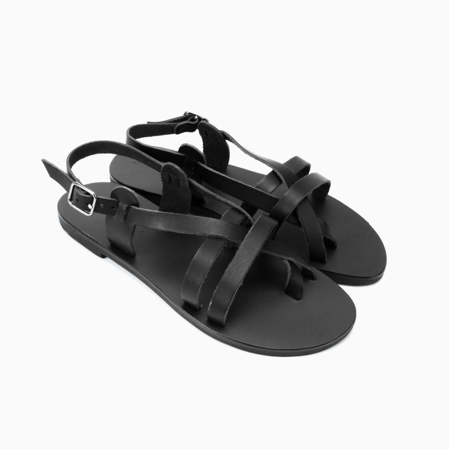 Monastiraki Oenoe Sandals in Black - Estilo Boutique