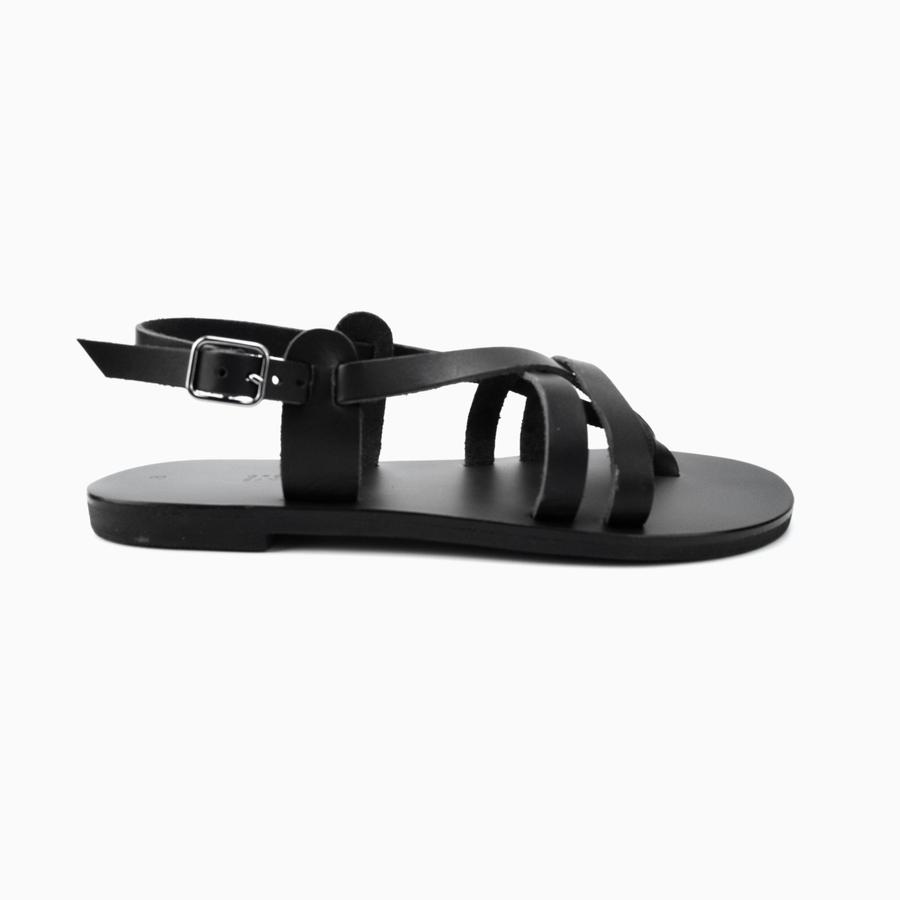 Monastiraki Oenoe Sandals in Black - Estilo Boutique