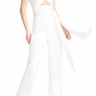 Monique Lhuillier Sleeveless Satin Jumpsuit in Ivory - Estilo Boutique